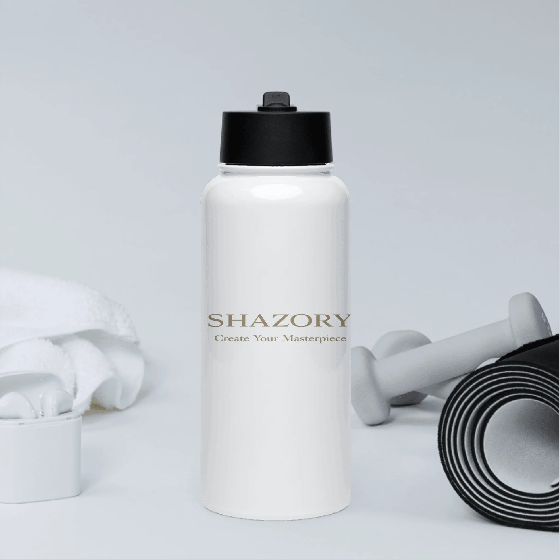 Front view of personalized insulated water bottle — water bottle for everyday use