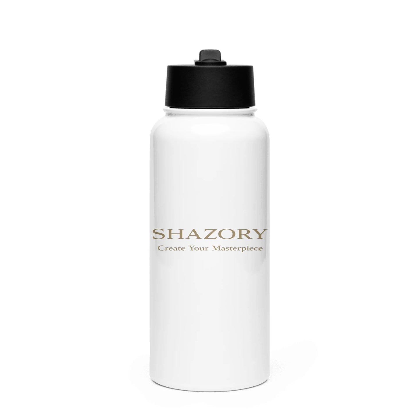 Custom insulated water bottle shown in use — 32oz bottle made for everyday styling