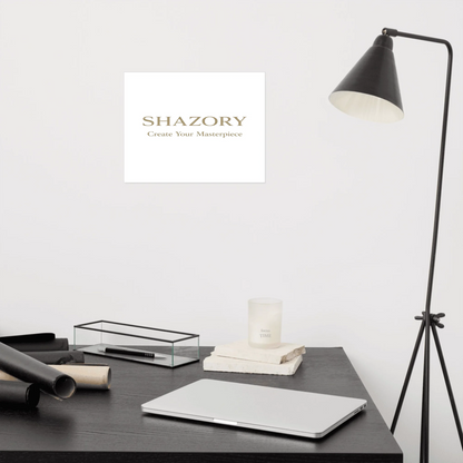 Lifestyle styling of personalized ultra-matte gallery art — poster ready for daily use