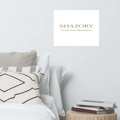 Alternate angle of custom ultra-matte gallery art — personalized design with poster