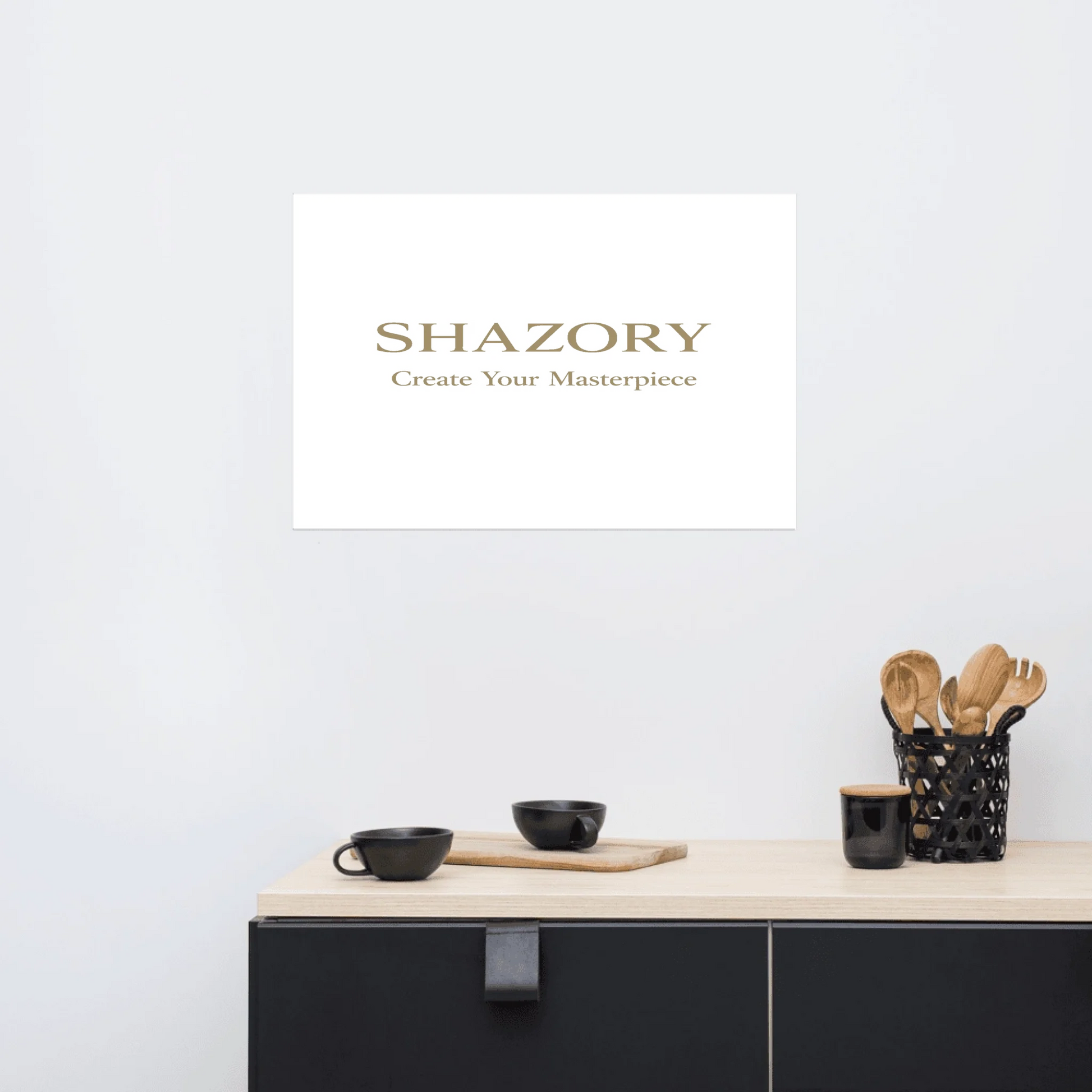 Back view of personalized ultra-matte gallery art — custom poster print quality