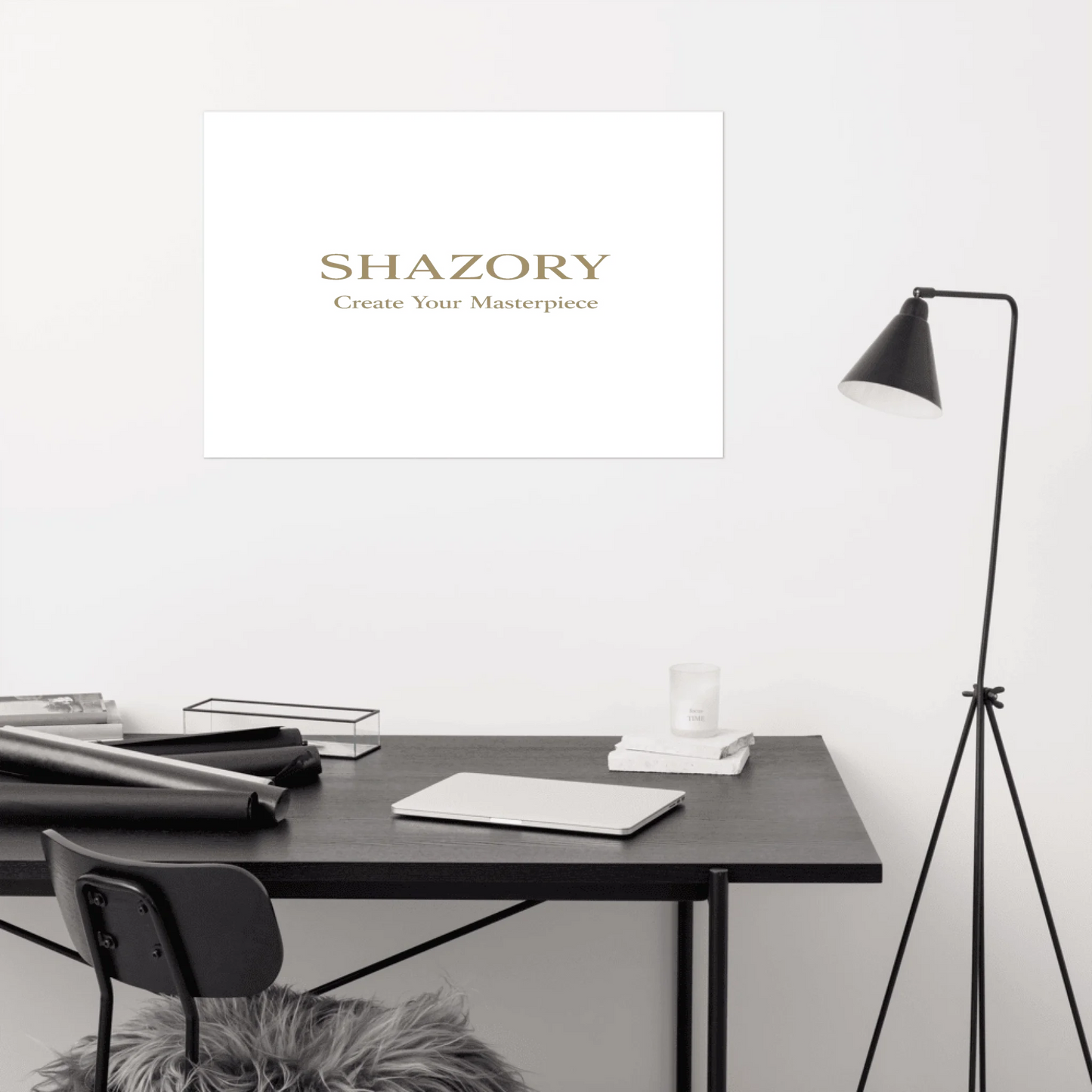 Variation view of custom ultra-matte gallery art — personalized wall art styling