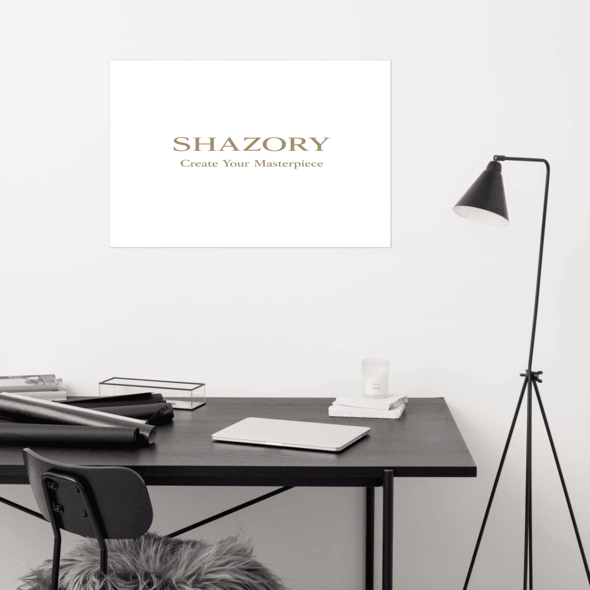 Variation view of custom ultra-matte gallery art — personalized wall art styling