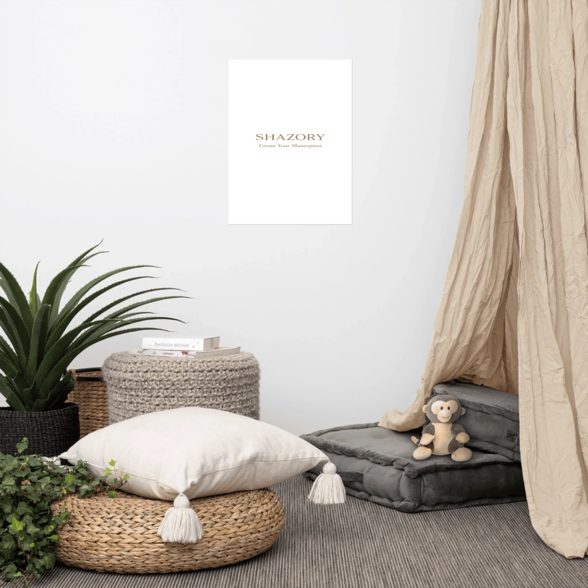 Detail texture macro of custom ultra-matte gallery art — premium poster finish