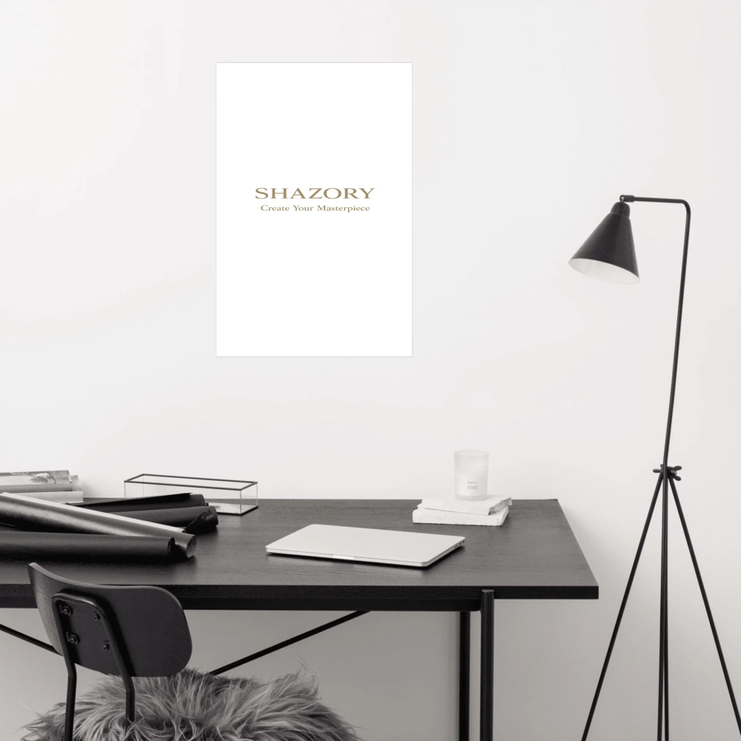 Side profile of custom ultra-matte gallery art — personalized poster detail