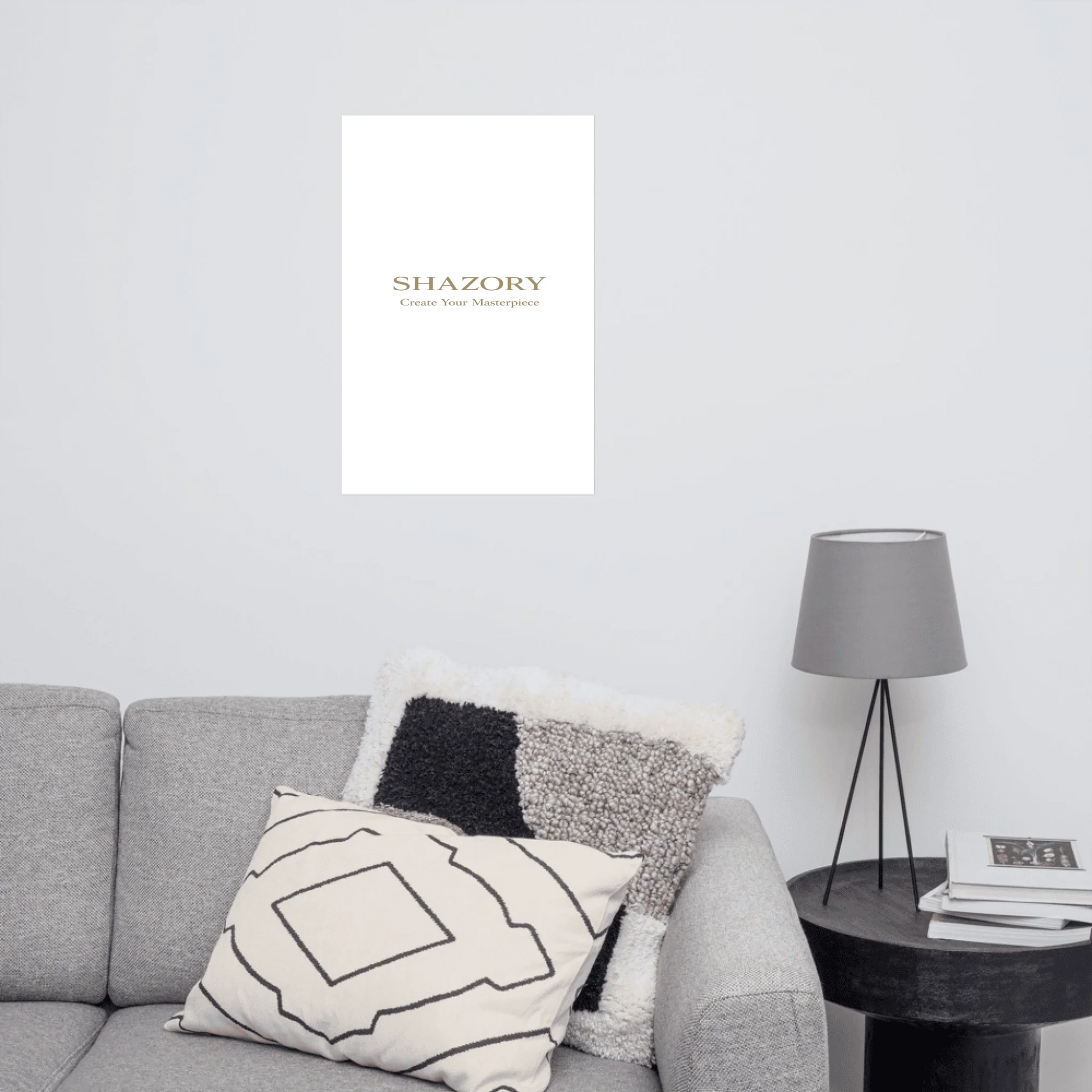 Back view of personalized ultra-matte gallery art — custom gallery print print quality
