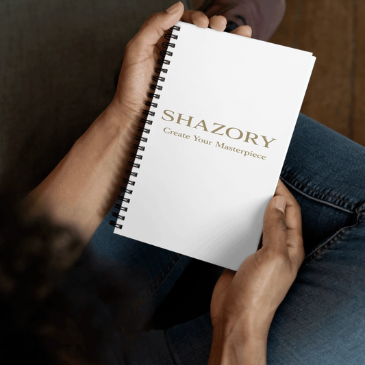 Custom spiral notebook with personalized cover design from Shazory