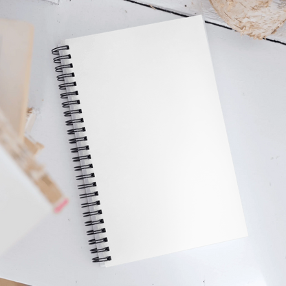 Front view of personalized spiral notebook — office accessory for everyday use