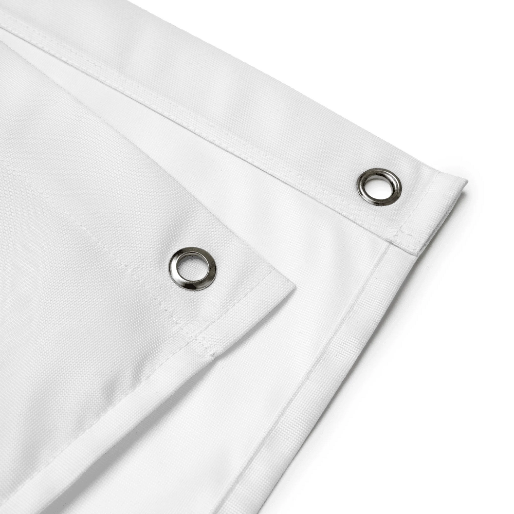 Detail texture macro of custom all-over wall flag — premium dorm decor finish