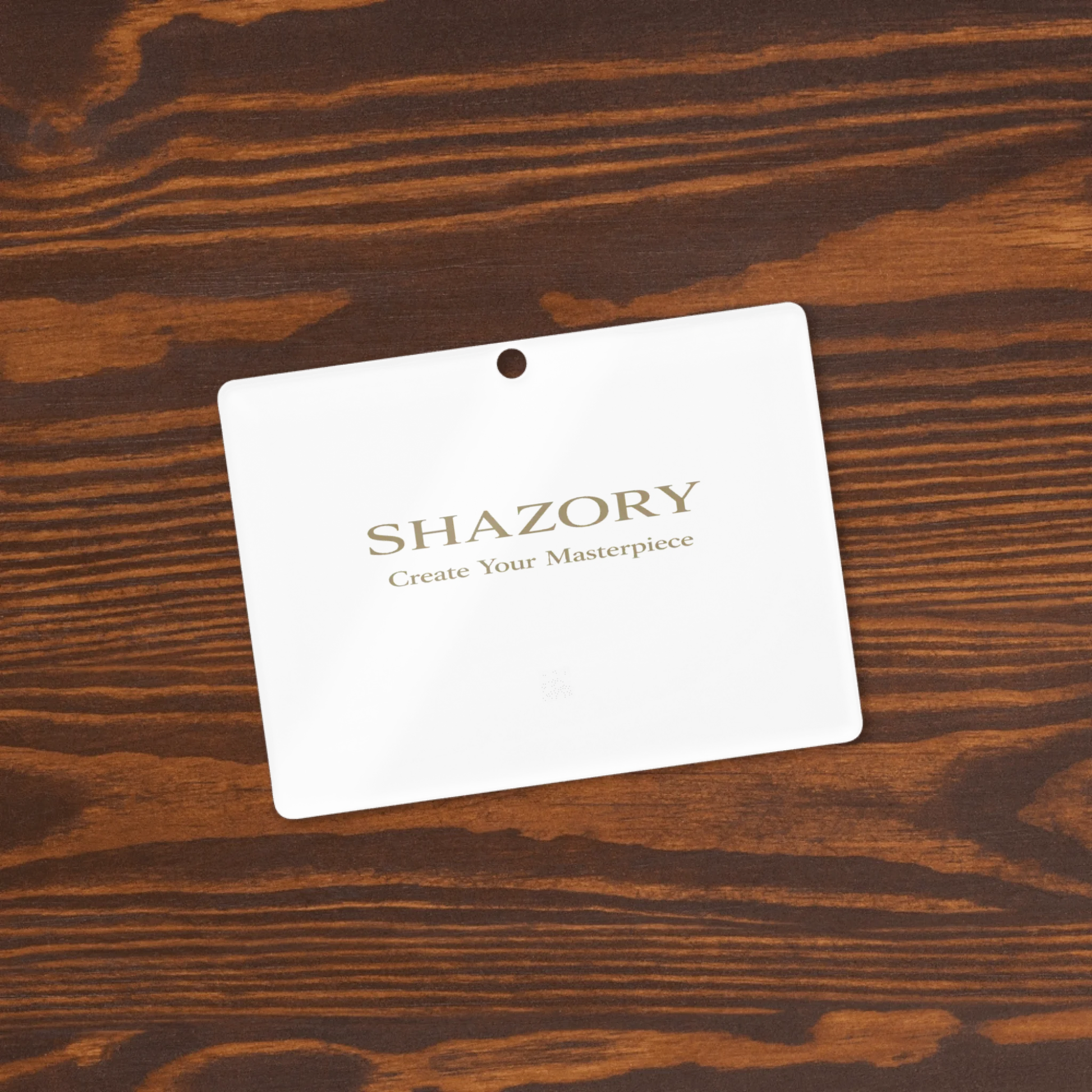 Front view of personalized clear acrylic ornament — christmas decor for everyday use