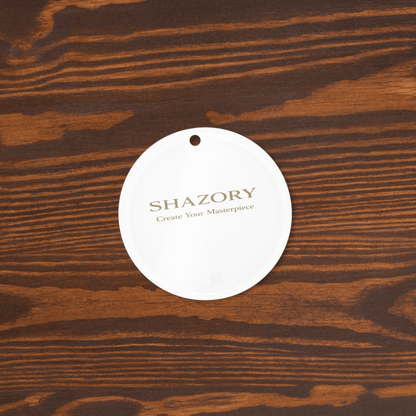Made-to-order Shazory clear acrylic ornament — personalized acrylic ornament gift