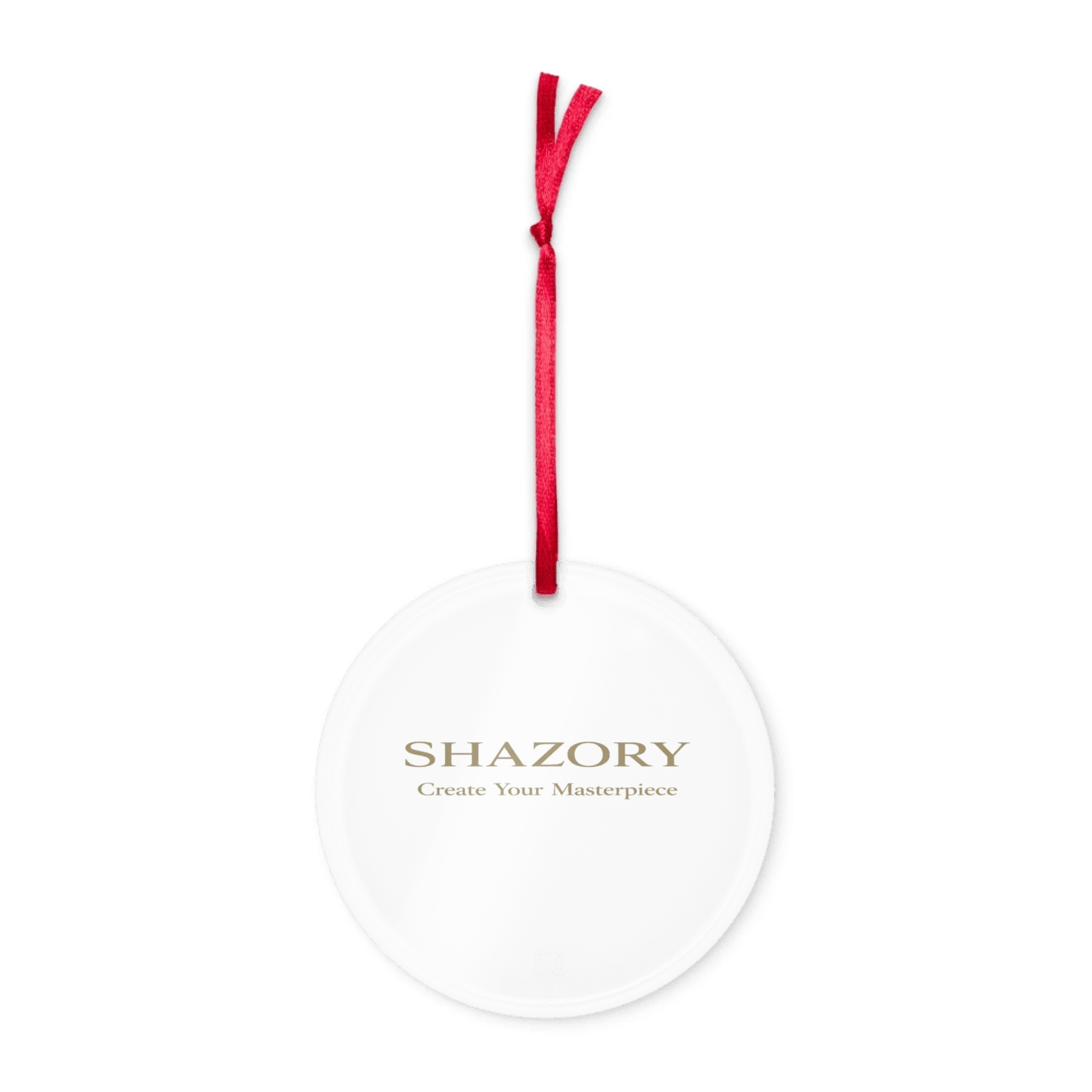 Color or size variation of personalized clear acrylic ornament — custom christmas gift