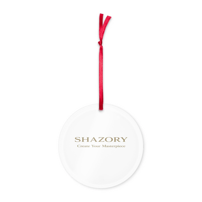 Color or size variation of personalized clear acrylic ornament — custom christmas gift