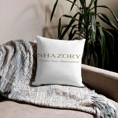 Custom linen-feel pillowcase with personalized design from Shazory