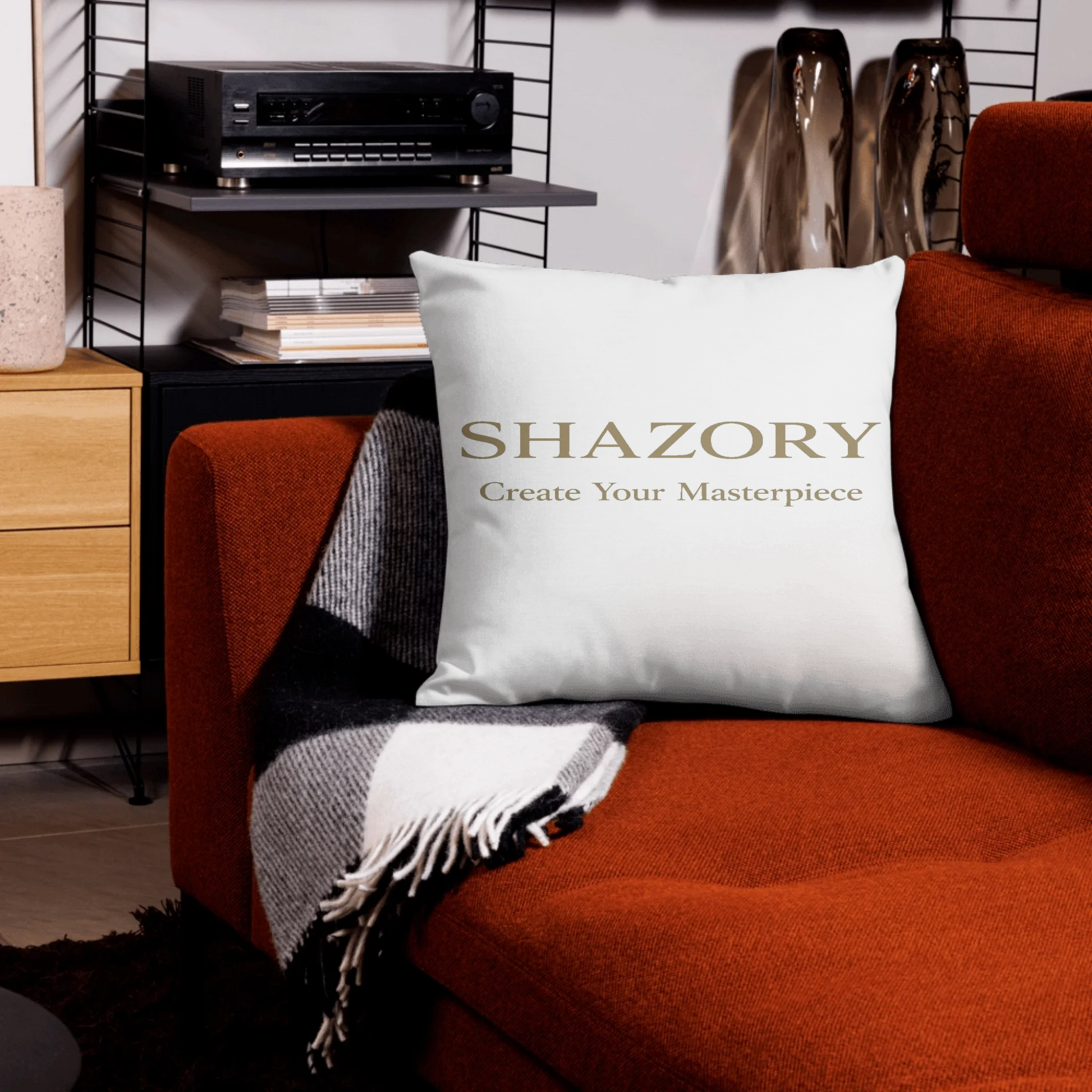 Color or size variation of personalized linen-feel pillowcase — custom pillowcase