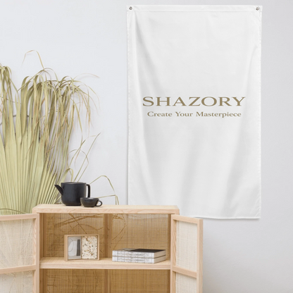 Personalized all-over wall flag in alternate color — custom photo or design print