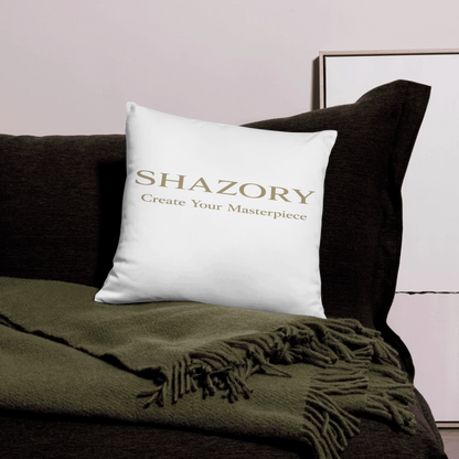 Front view of personalized soft accent pillow — couch decor for everyday use