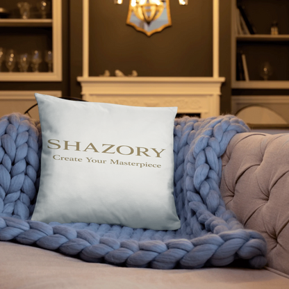 Close-up detail of custom photo print on soft accent pillow — pillow surface texture