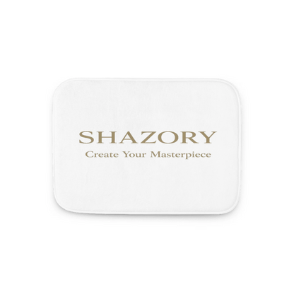 Custom memory foam bath mat with personalized design from Shazory