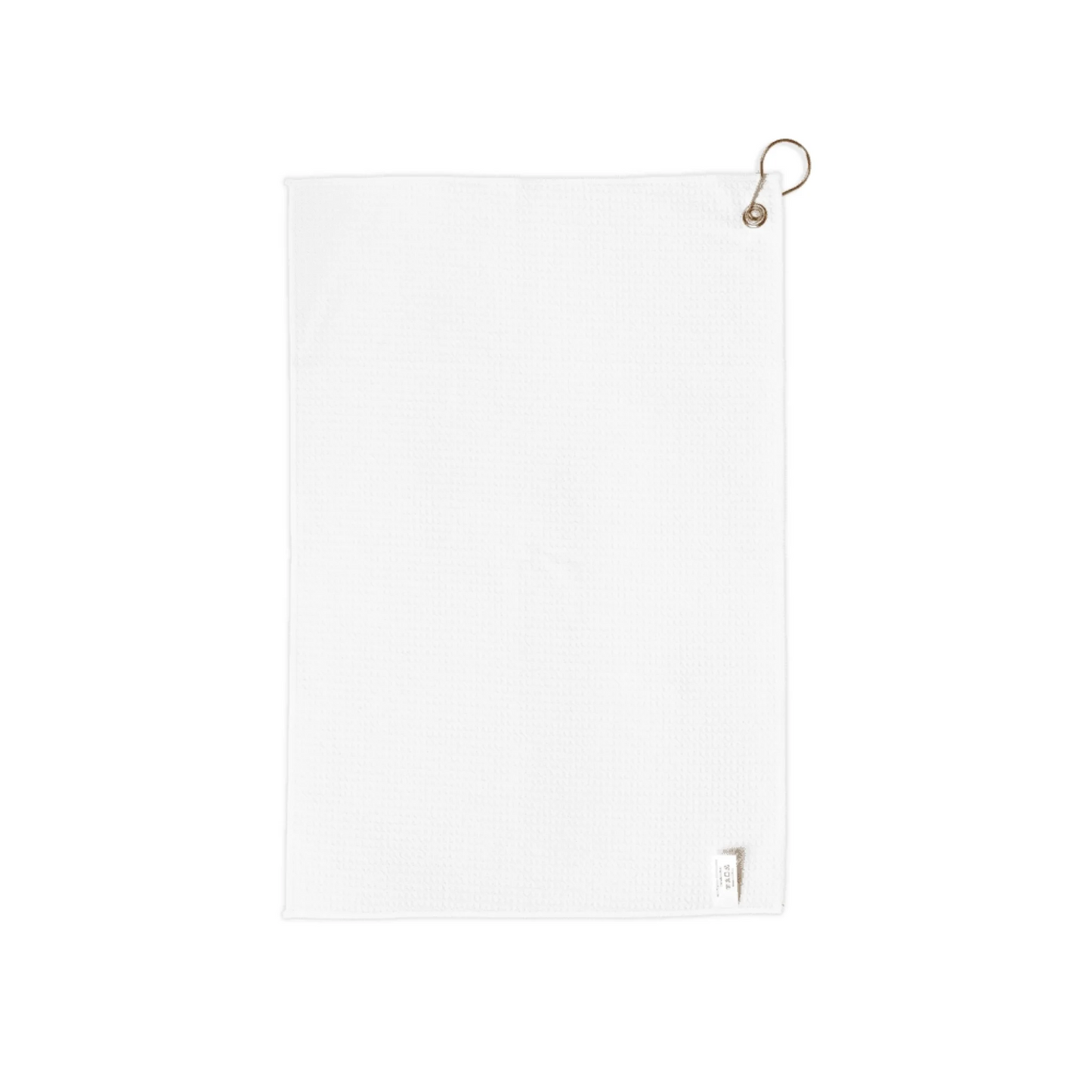 Shazory Custom Golf Towel — brass grommet detail for bag clipping