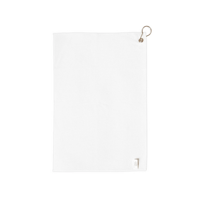 Shazory Custom Golf Towel — brass grommet detail for bag clipping
