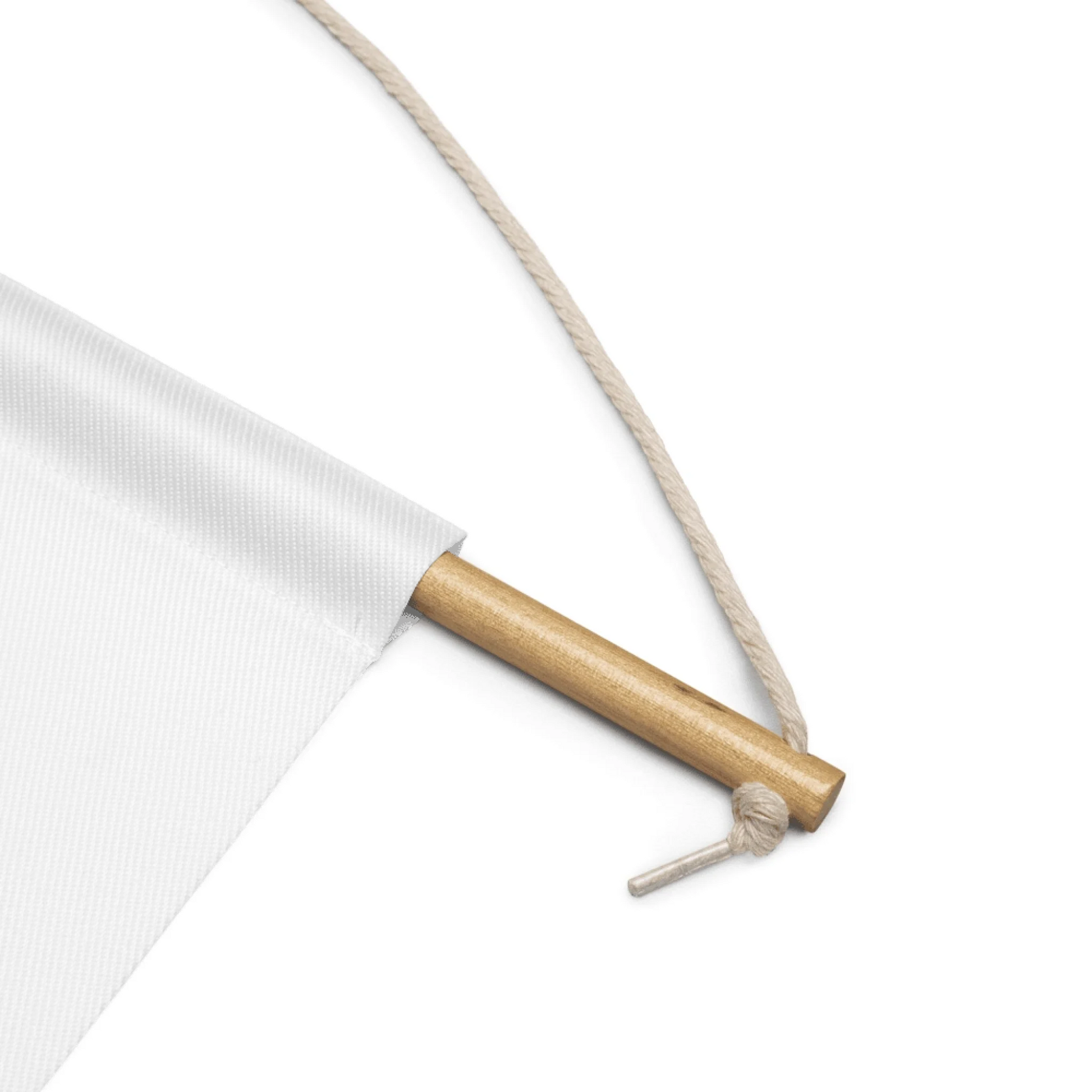 Lifestyle styling of personalized pennant — pennant ready for daily use