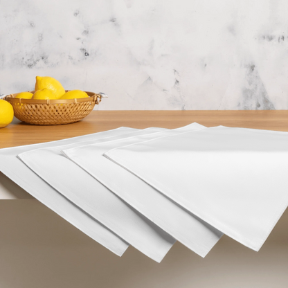 Lifestyle styling of personalized placemat set of 4 — placemat ready for daily use