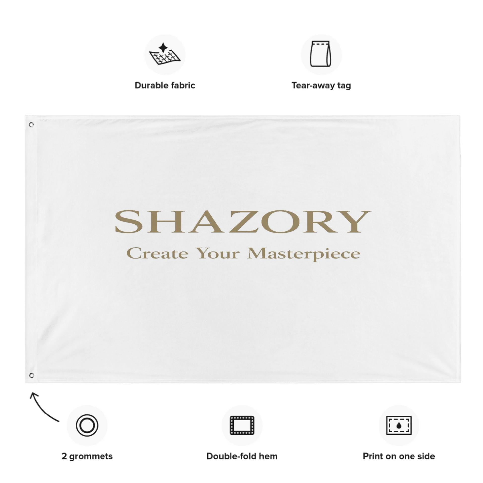 Color or size variation of personalized all-over wall flag — custom dorm decor