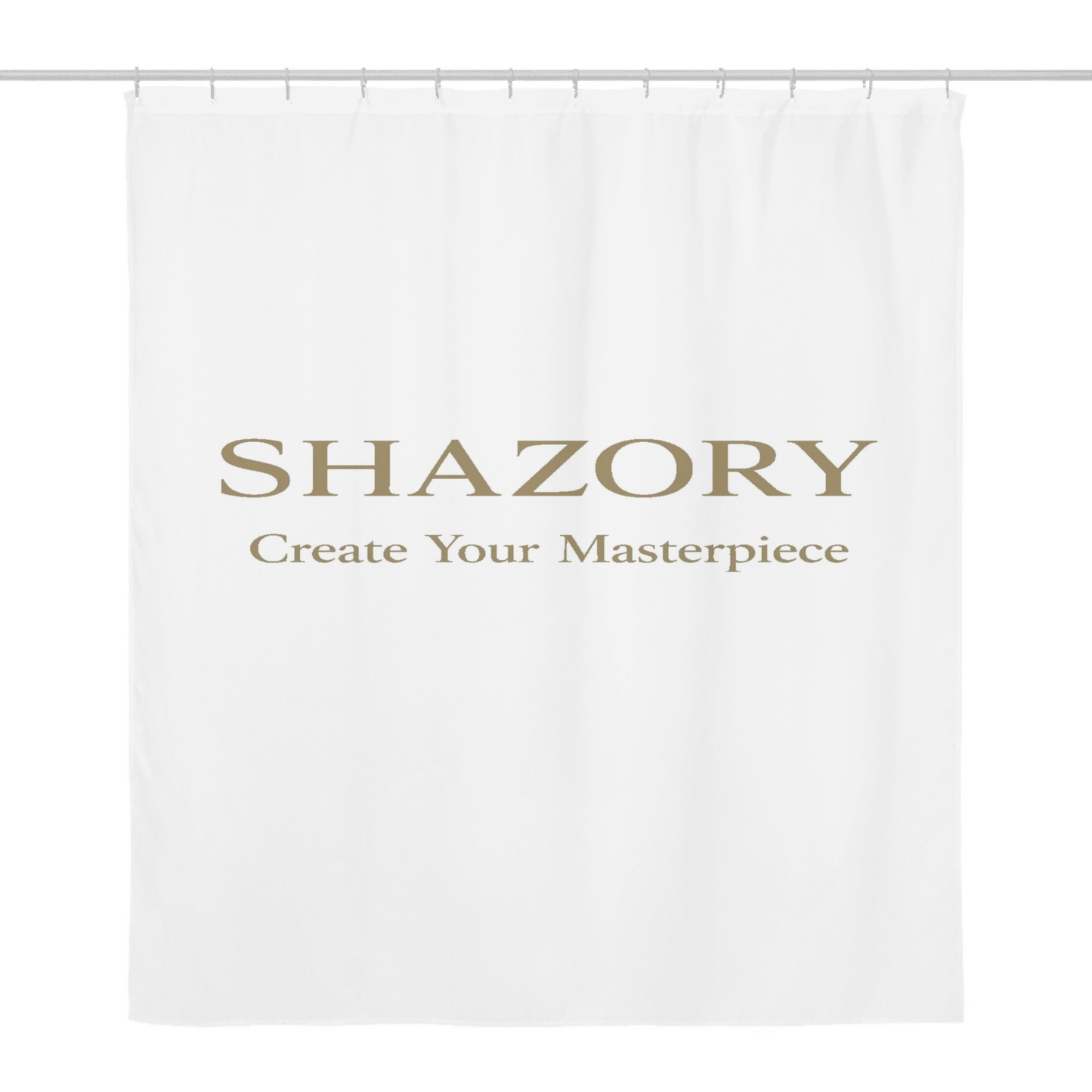 Close-up detail of custom photo print on shower curtain — bathroom upgrade surface texture