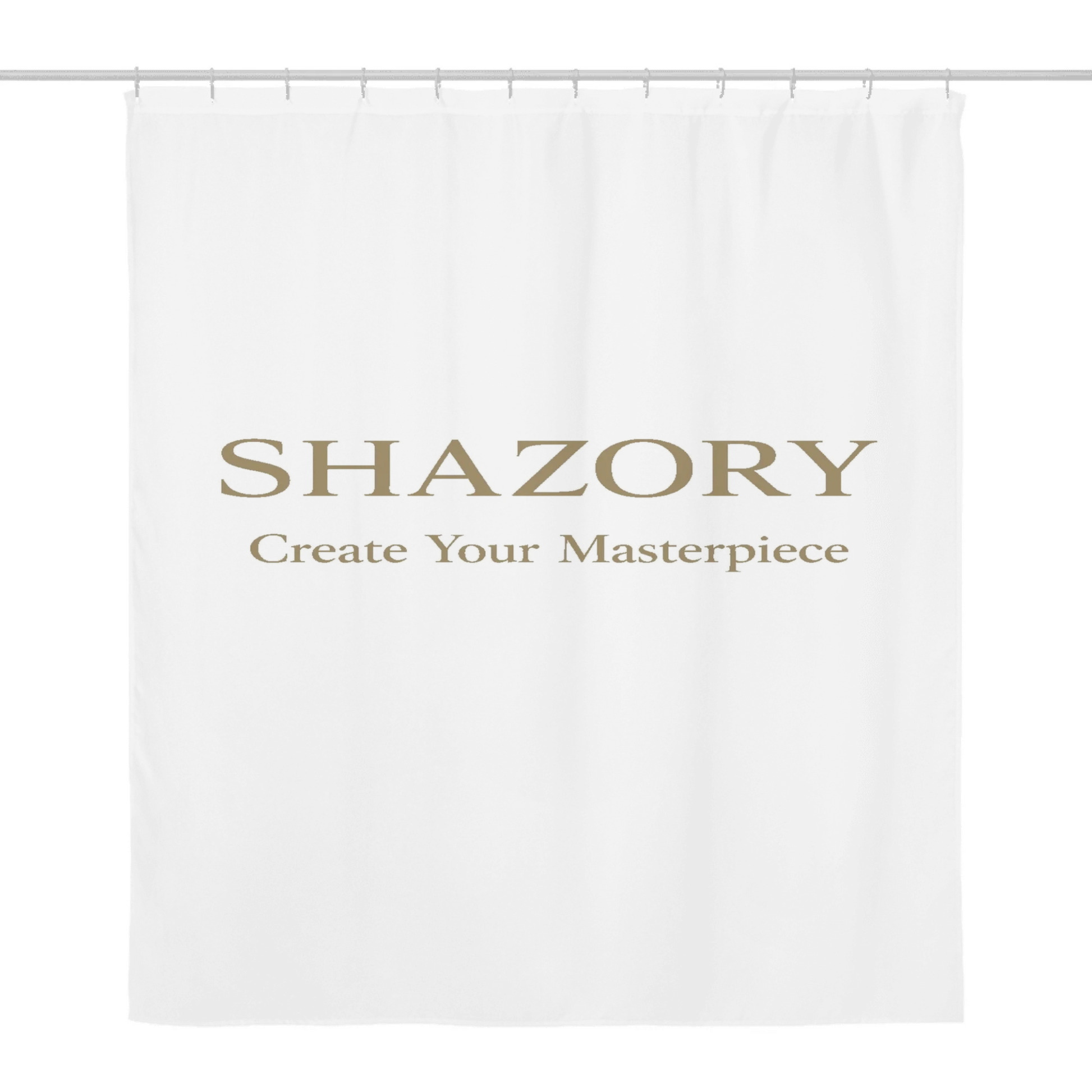 Close-up detail of custom photo print on shower curtain — bathroom upgrade surface texture