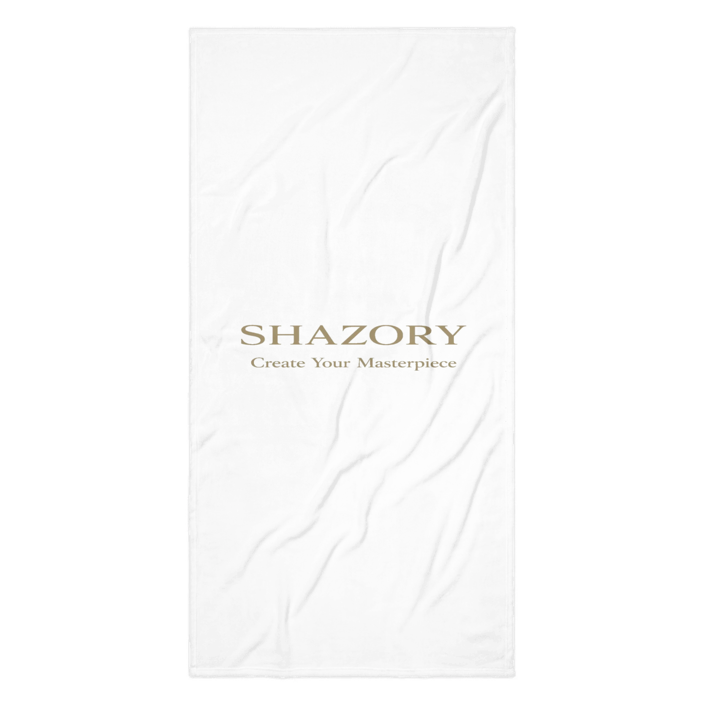 Color or size variation of personalized all-over beach towel — custom beach towel