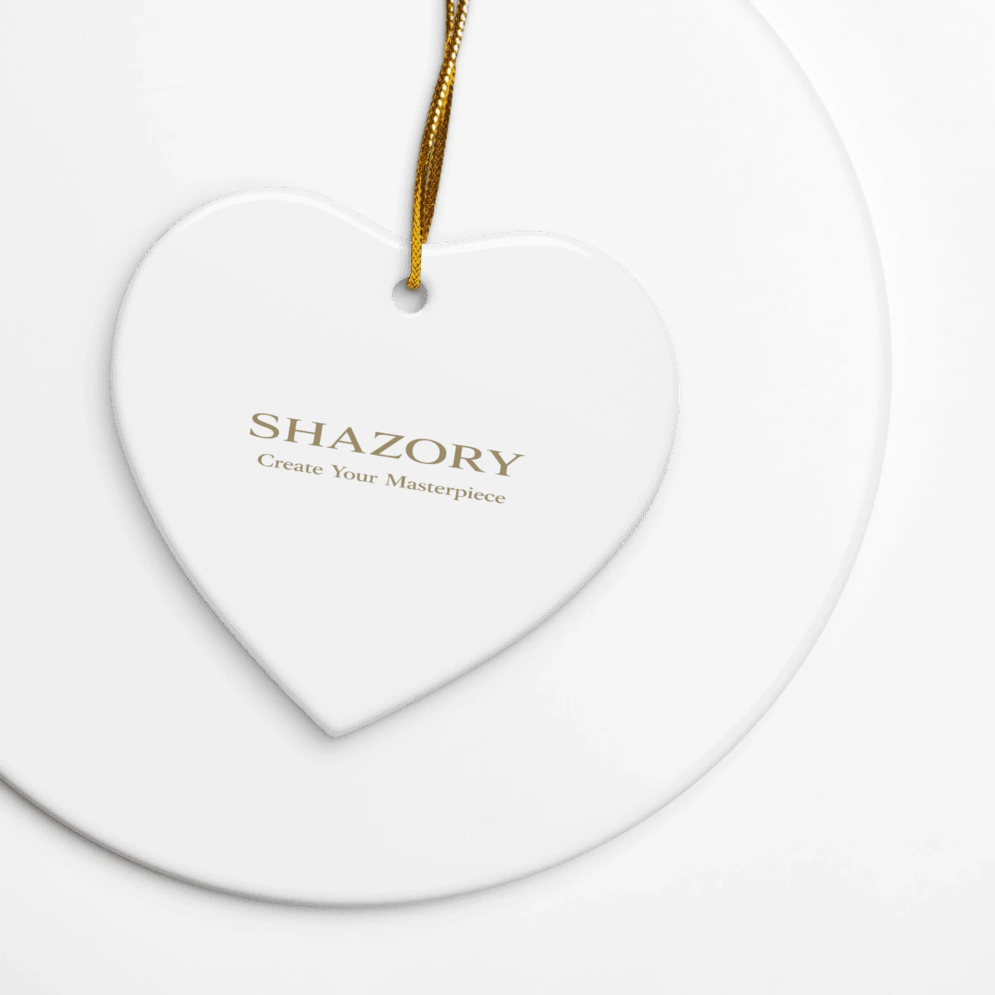 Color or size variation of personalized ceramic ornament — custom christmas gift