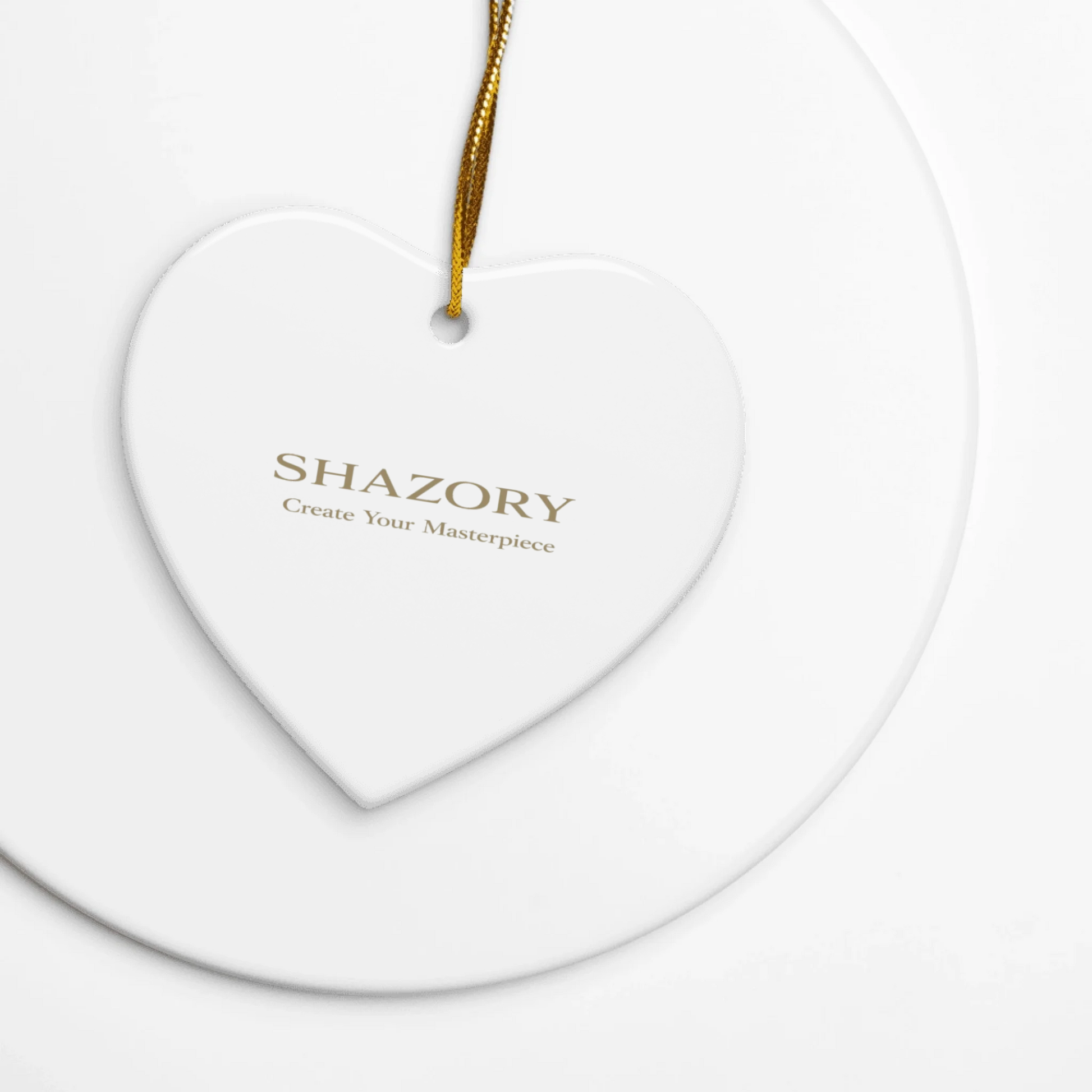 Color or size variation of personalized ceramic ornament — custom christmas gift