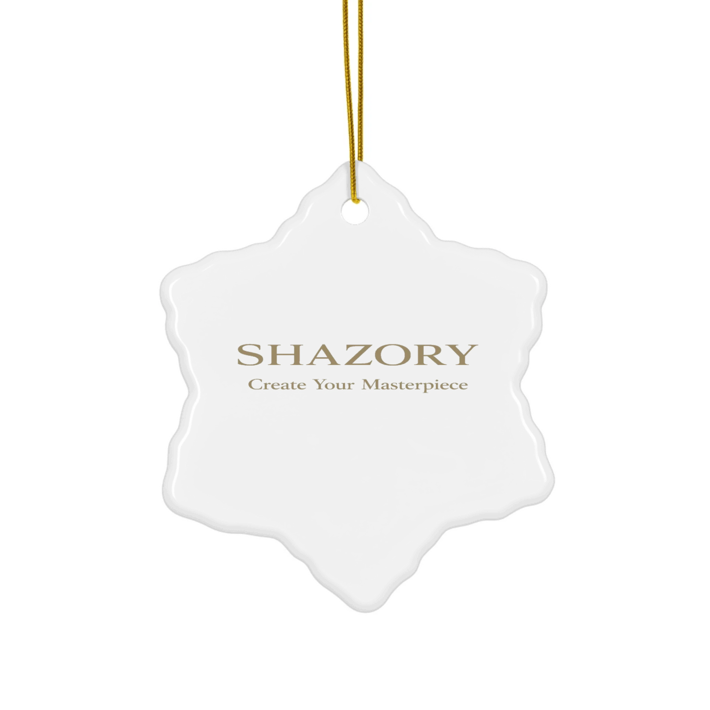 Custom ceramic ornament shown in use — ceramic ornament made for everyday styling