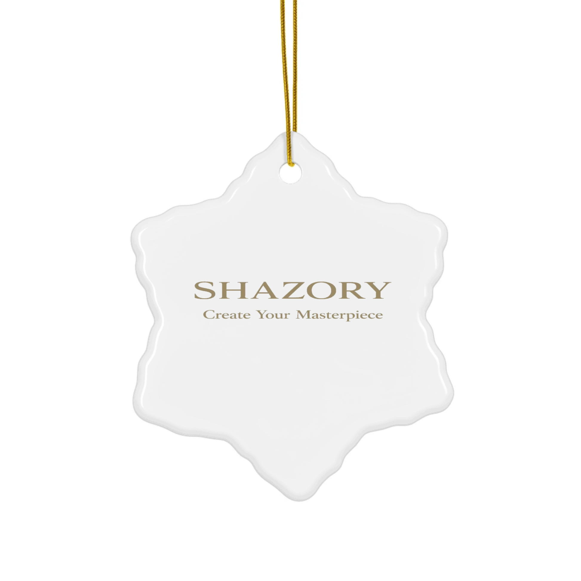 Custom ceramic ornament shown in use — ceramic ornament made for everyday styling