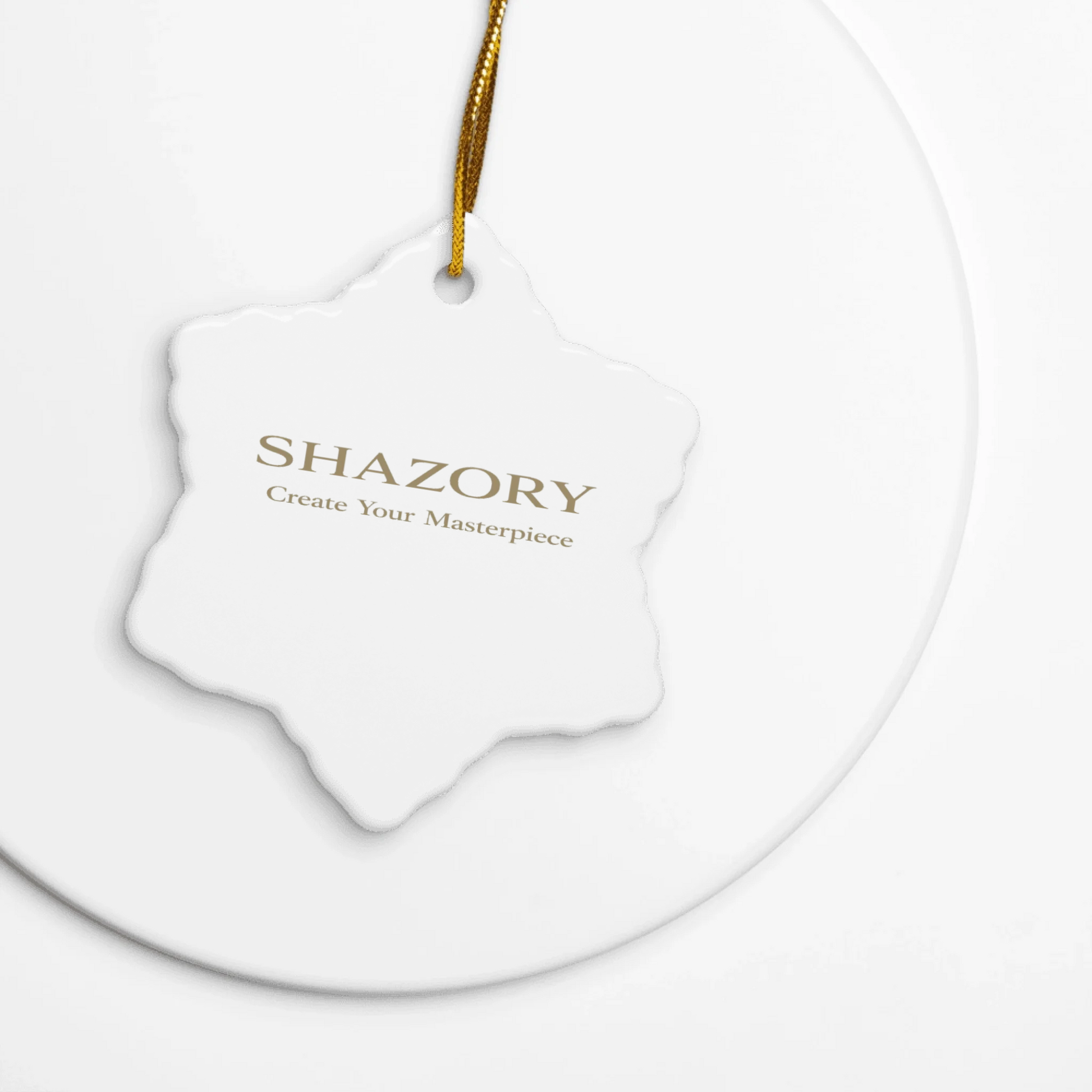 Made-to-order Shazory ceramic ornament — personalized ceramic ornament gift