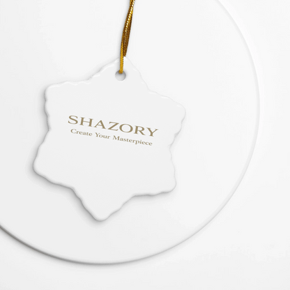 Made-to-order Shazory ceramic ornament — personalized ceramic ornament gift