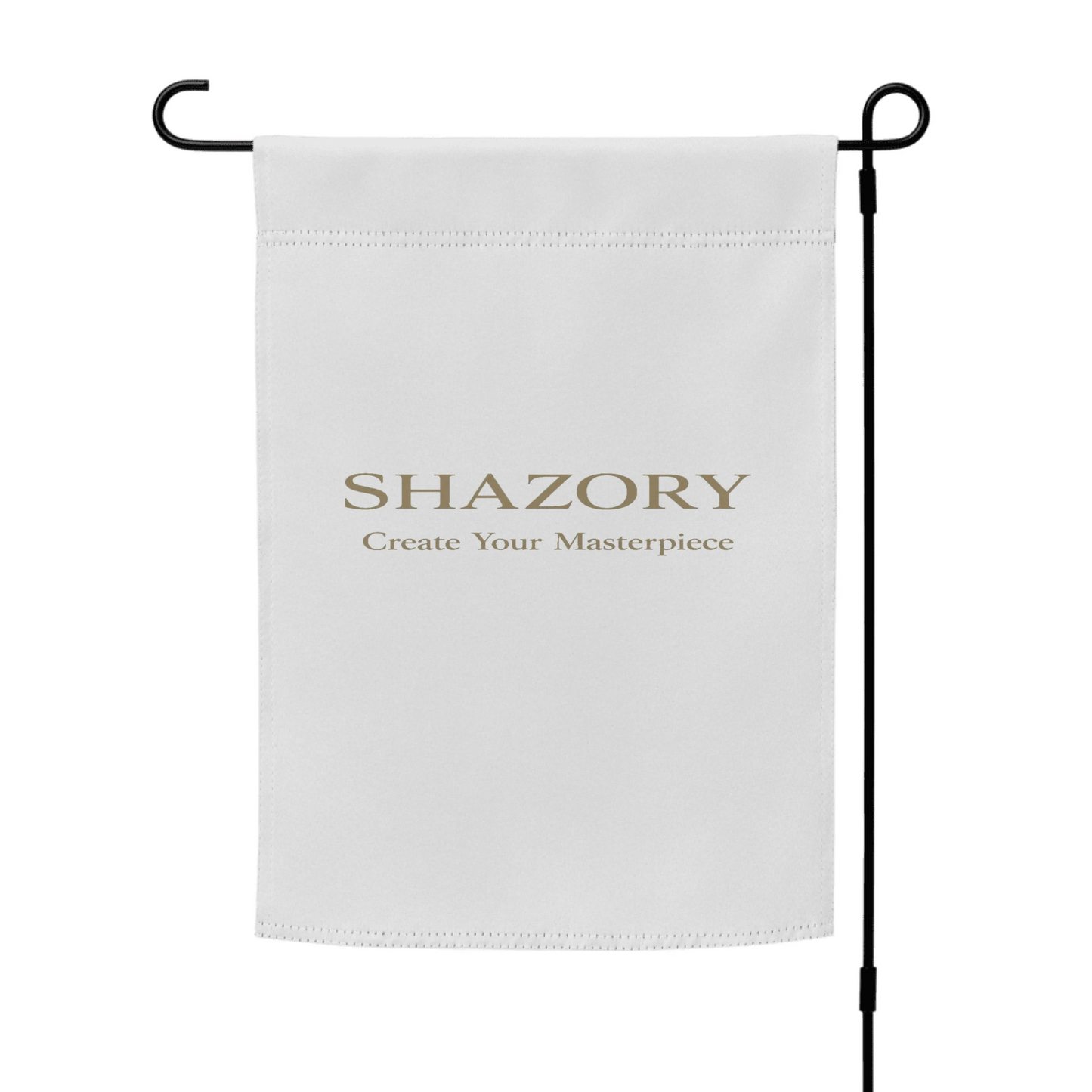 Custom garden flag shown in use — garden flag made for everyday styling
