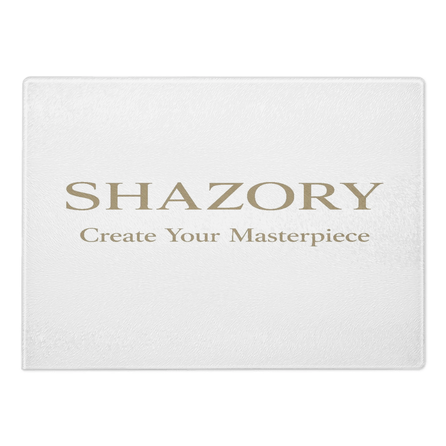 Front view of personalized glass cutting board — cutting board for everyday use