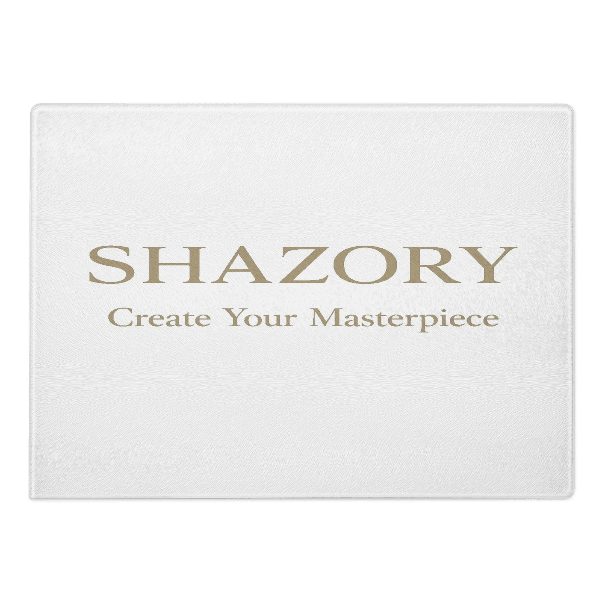 Front view of personalized glass cutting board — cutting board for everyday use