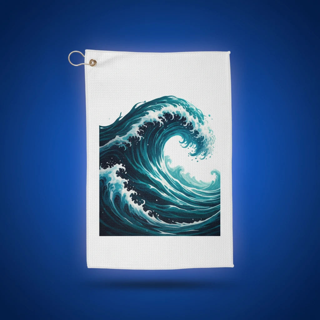 Shazory Custom Golf Towel — main view of personalized microfiber golf towel