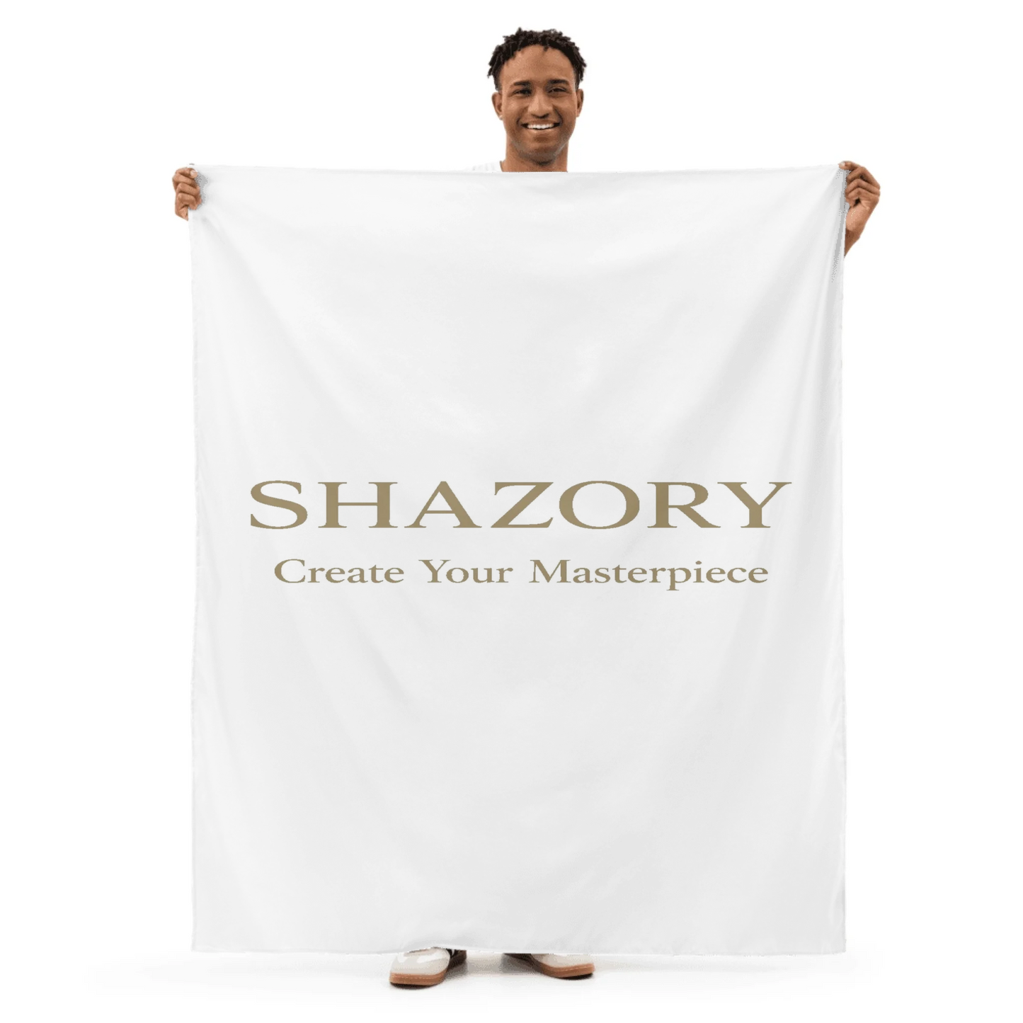 Alternate angle of custom indoor wall tapestry — personalized design with bedroom decor
