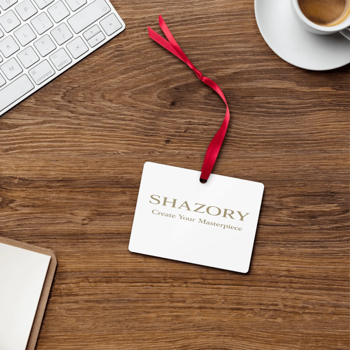Color or size variation of personalized metal ornament — custom ornament
