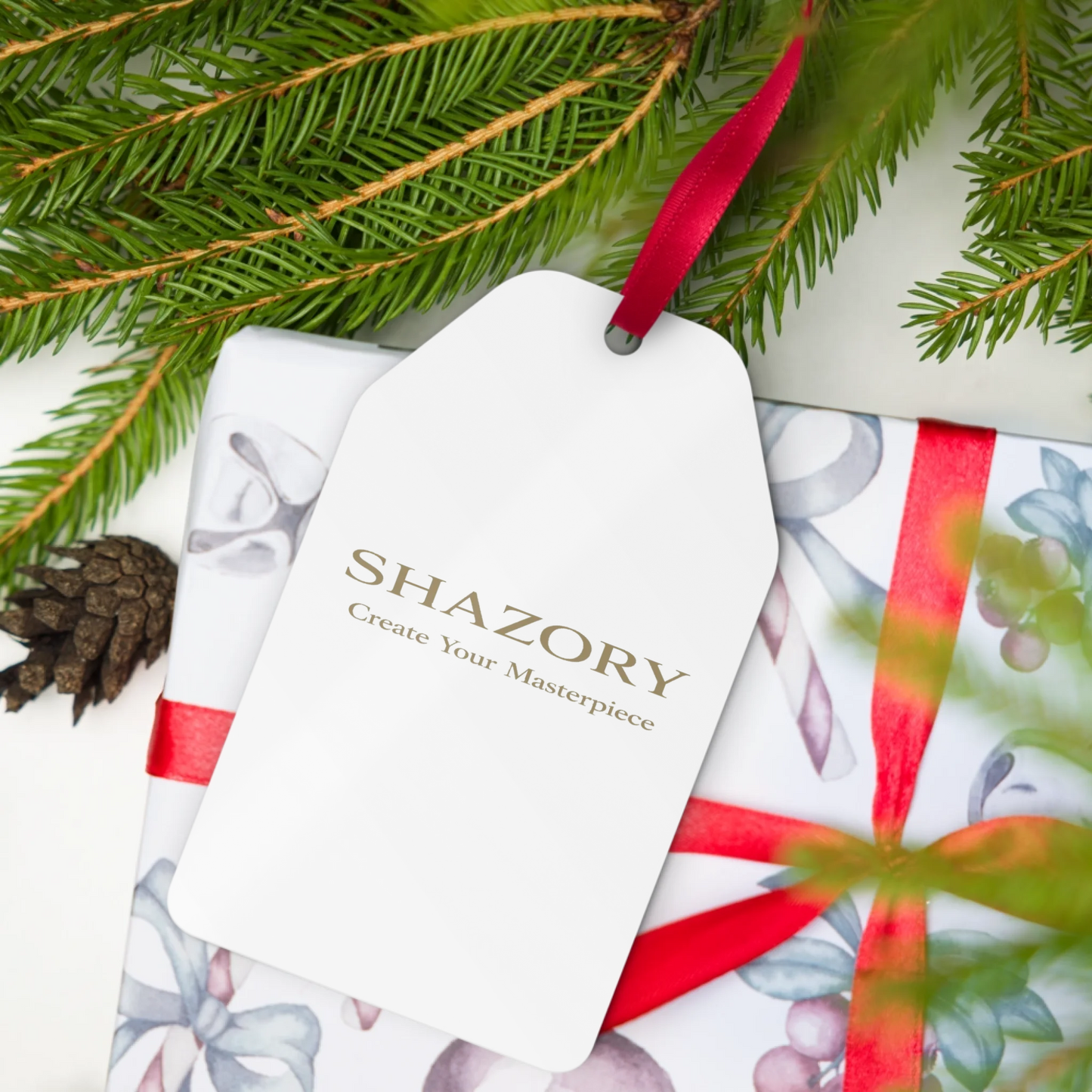 Custom metal ornament alternate styling — personalized ornament for any occasion