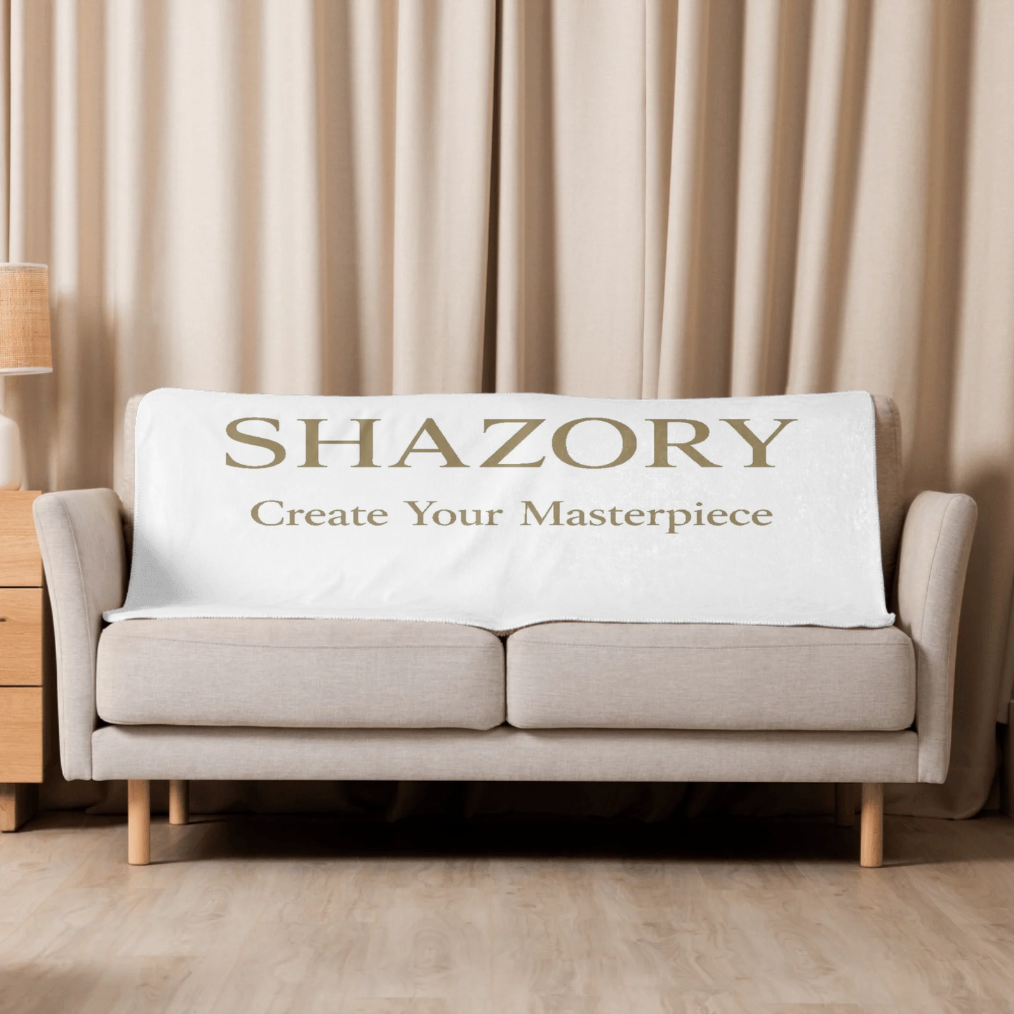 Personalized sublimated sherpa blanket in alternate color — custom photo or design print