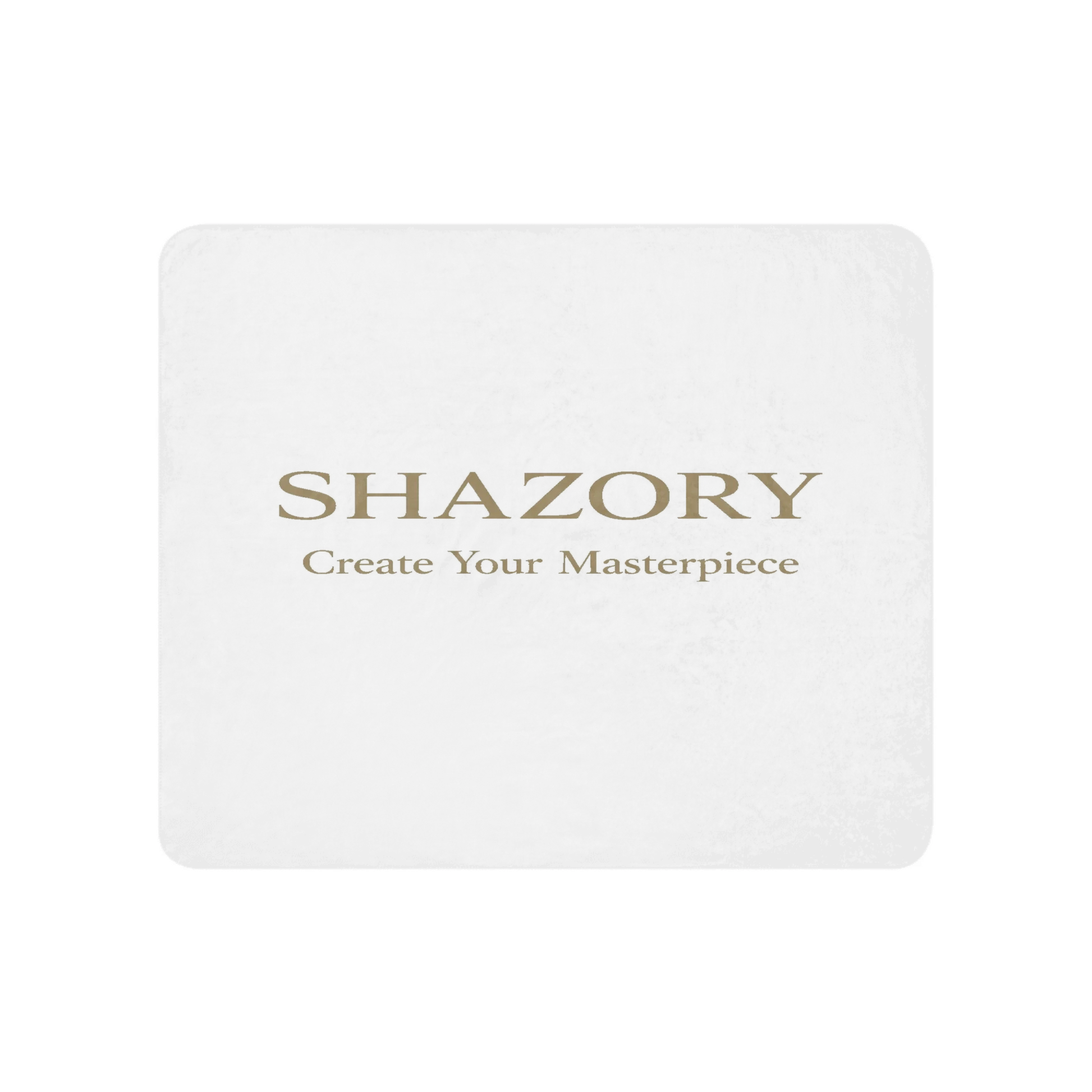 Top view of custom sublimated sherpa blanket — personalized photo design from Creator Studio