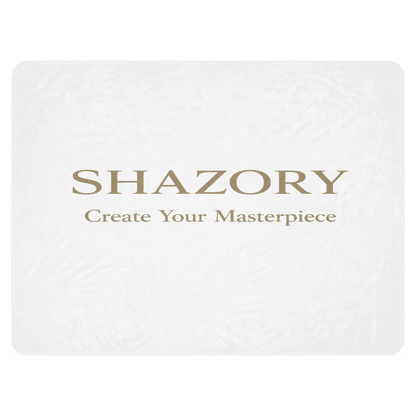 Custom photo sublimated sherpa blanket from Shazory Creator Studio — blanket made to order