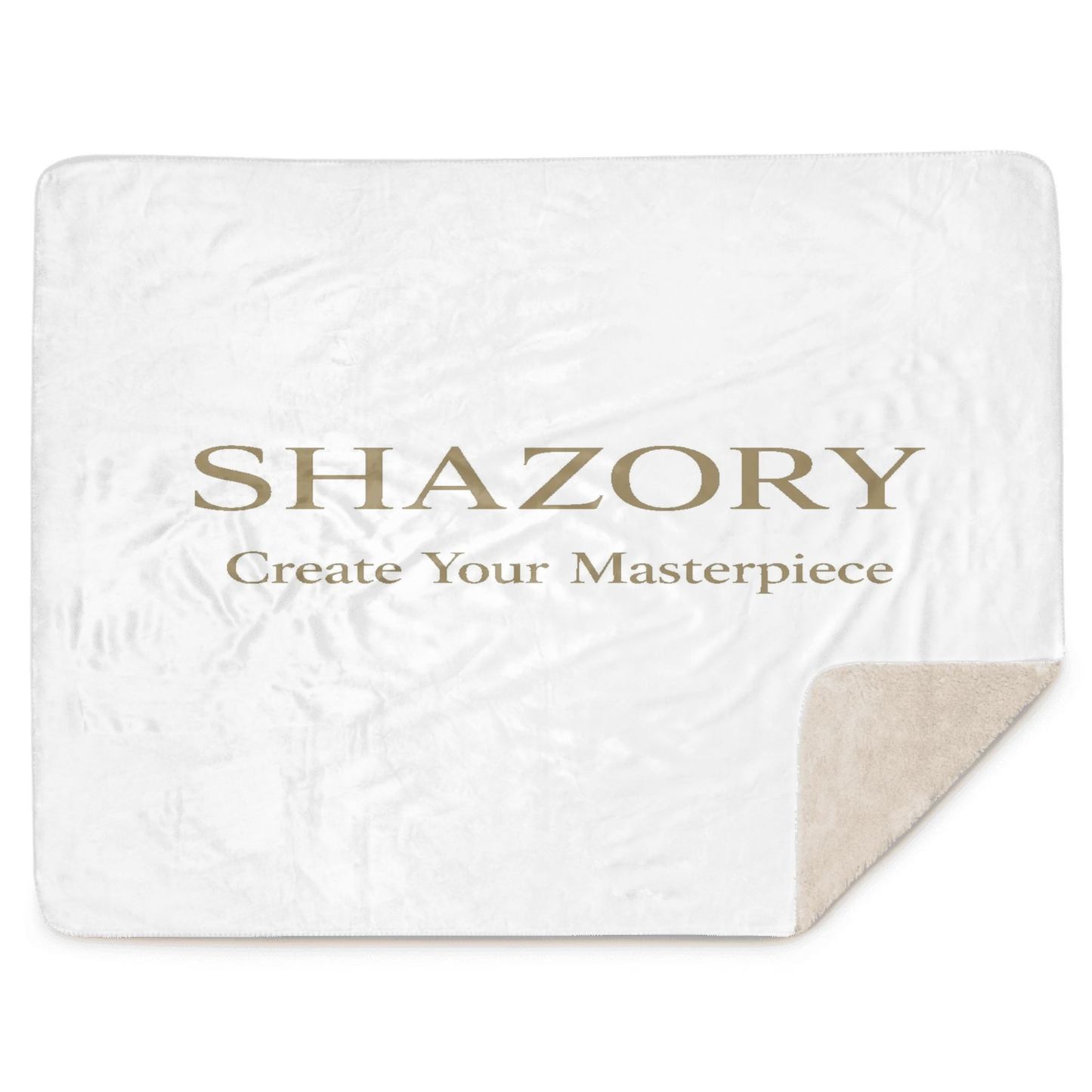 Variation view of custom sublimated sherpa blanket — personalized home decor styling