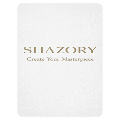 Top view of custom sublimated sherpa blanket — personalized photo design from Creator Studio