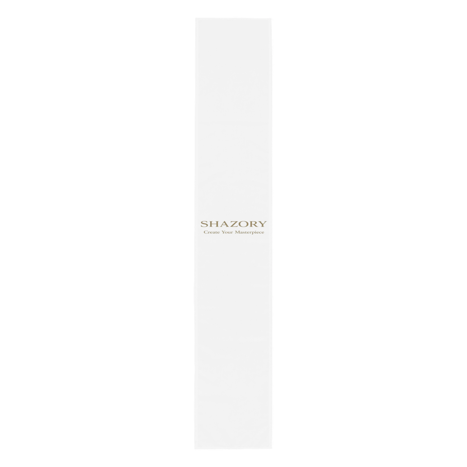 Front view of personalized table runner — textile for everyday use